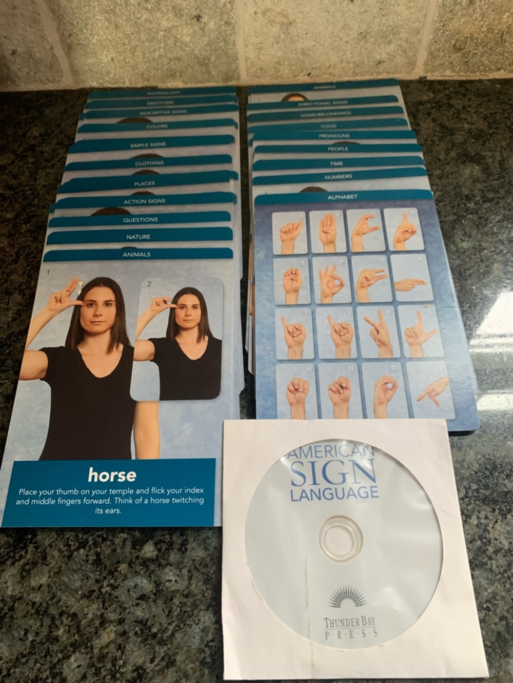 American Sign Language ASL Flashcards and Instructional CD
